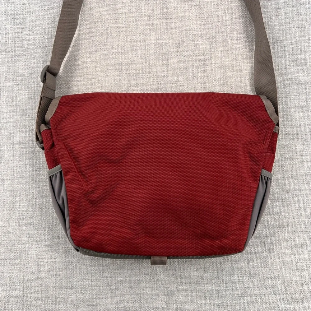 The North Face Fixy Messenger Bag Red Gray Crossbody Utility Campus Gorpcore